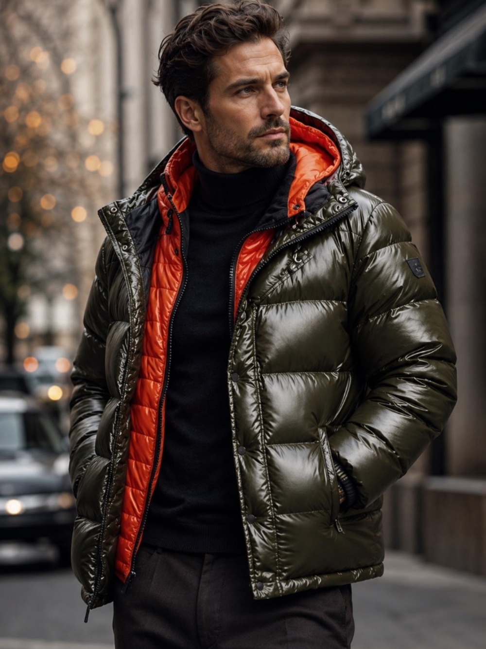 NWT Men's Polo Ralph Lauren 2-in-1 Rover Down Puffer Jacket Green Orange Size XL